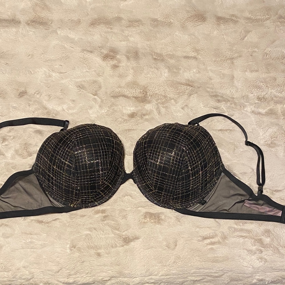 Black and Gold Bra